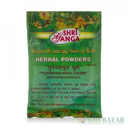 Пунарнава Мул Чурна (Punarnava Mool Churna) лечение почек, 100 гр, Шри Ганга (Shri Ganga) фото