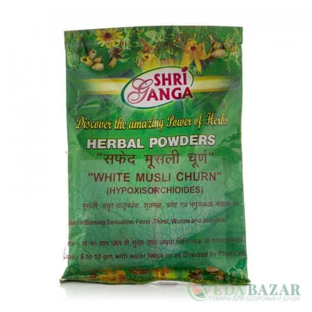 Мусали Чурна (White Musli Churna), 100 гр, Шри Ганга (Shri Ganga) фото