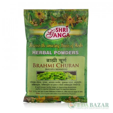 Брахми Чурна (Brahmi Churna) тоник для мозга 100 гр, Шри Ганга (Shri Ganga) фото