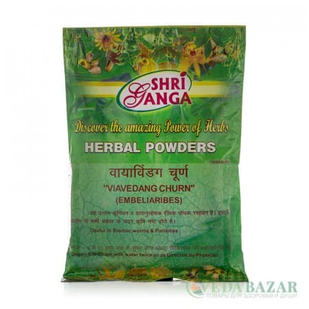Веданг Чурна (Viavedang Churna) антипаразитарное средство, 100 гр, Шри Ганга (Shri Ganga) фото