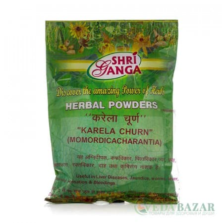 Карела Чурна (Karela Churna) лечение диабета, 100 гр, Шри Ганга (Shri Ganga) фото