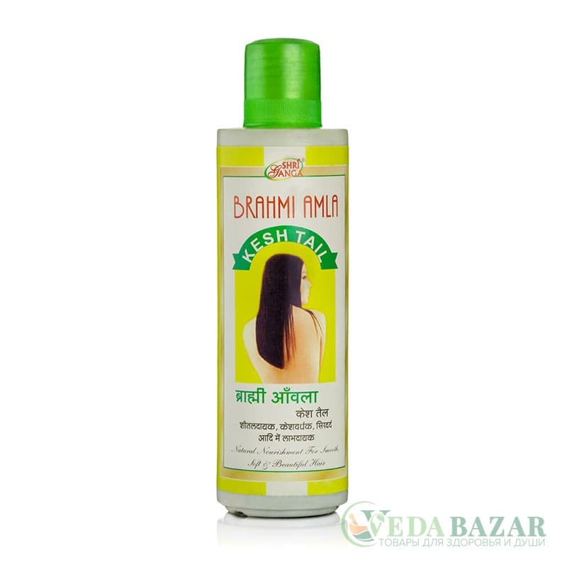 Брахми Амла Кеш Тайл (Brahmi Amla Kesh Tail) масло для волос, 200 мл, Шри Ганга (Shri Ganga) фото