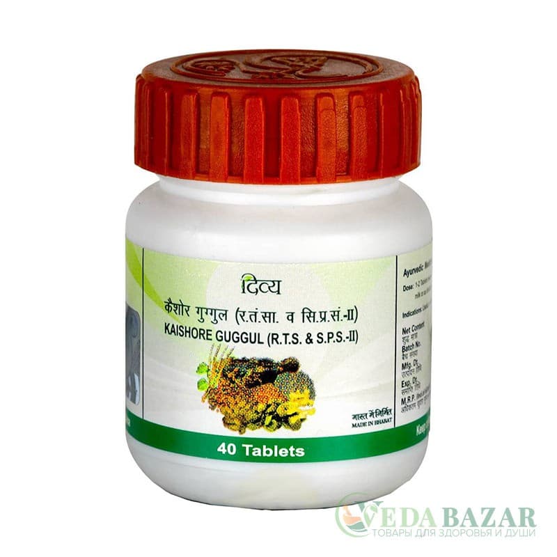 Кайшоре Гуггул (Kaishore Guggul) детокс, 40 таб, Патанджали (Patanjali) фото