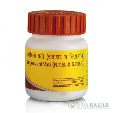 Сандживани Вати (Sanjeevani Vati) лечение респираторных заболеваний, 80 таб, Патанджали (Patanjali) фото