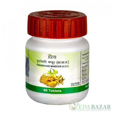 Пунарнавади Мандур (Punarnavadi Mandoor) здоровые почки, 60 таб, Патанджали (Patanjali) фото