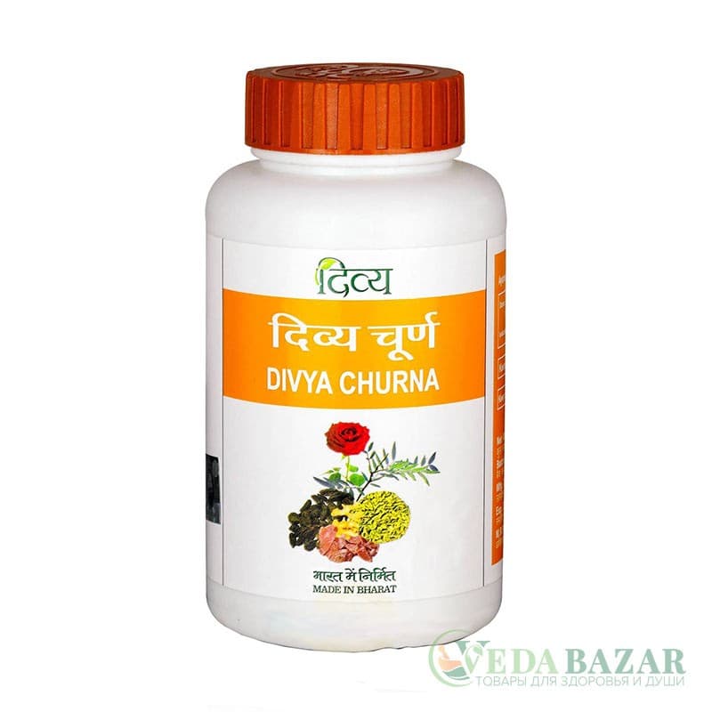 Дивья Чурна (Divya Churna) очищение пищеварительной системы, 100 гр, Патанджали (Patanjali) фото