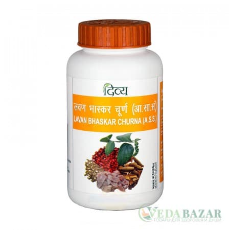 Лаван Бхаскар Чурна (Lavan Bhaskar Churna) при гастрите и расстройствах желудка, 100 гр, Патанджали (Patanjali) фото