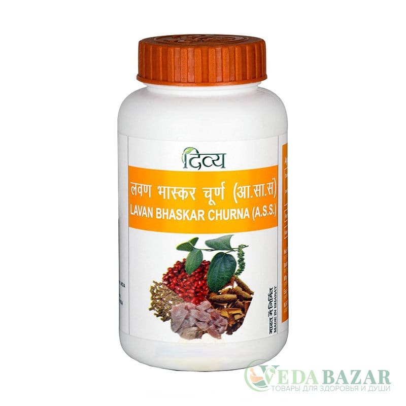Лаван Бхаскар Чурна (Lavan Bhaskar Churna) при гастрите и расстройствах желудка, 100 гр, Патанджали (Patanjali) фото