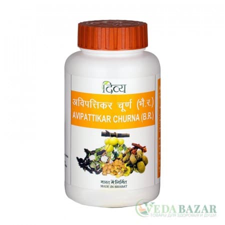 Авипаттикар Чурна (Avipattikar Churna) лечение ЖКТ, очищение организма, 100 гр, Патанджали (Patanjali) фото
