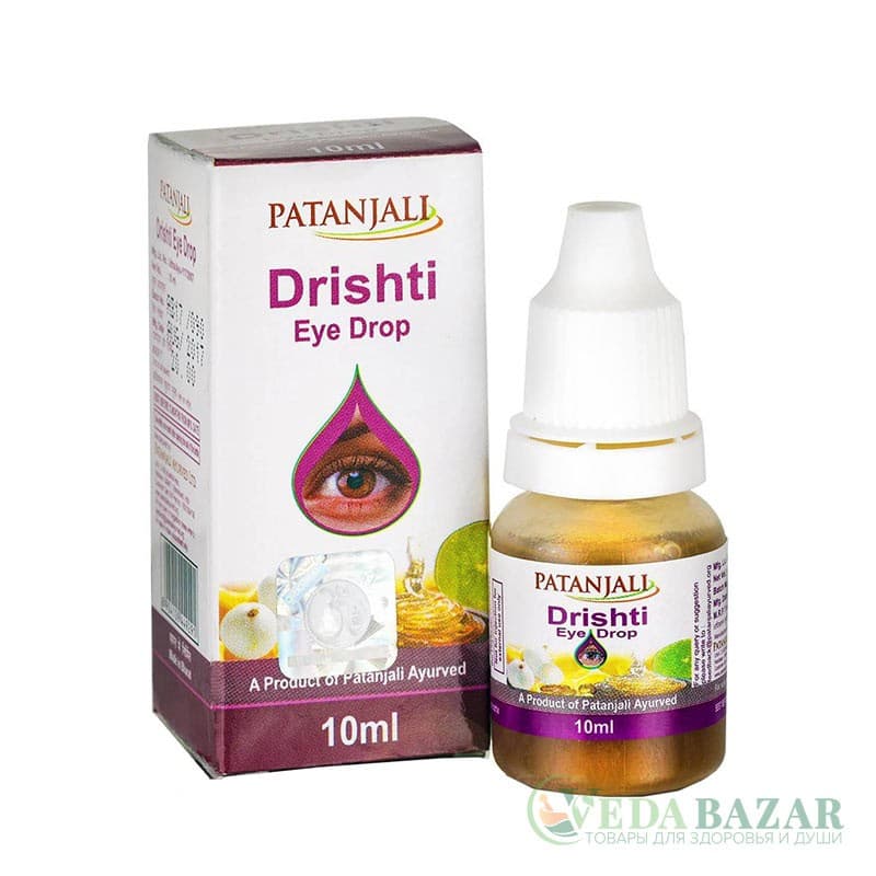 Глазные Капли Дришти (Drishti Eye Drop), 10 Мл, Патанджали (Patanjali) фото