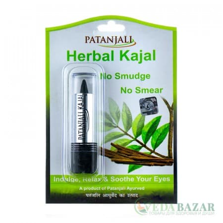 Подводка для глаз с лечебными травами Каджал (Herbal Kajal), 3 гр, Патанджали (Patanjali) фото