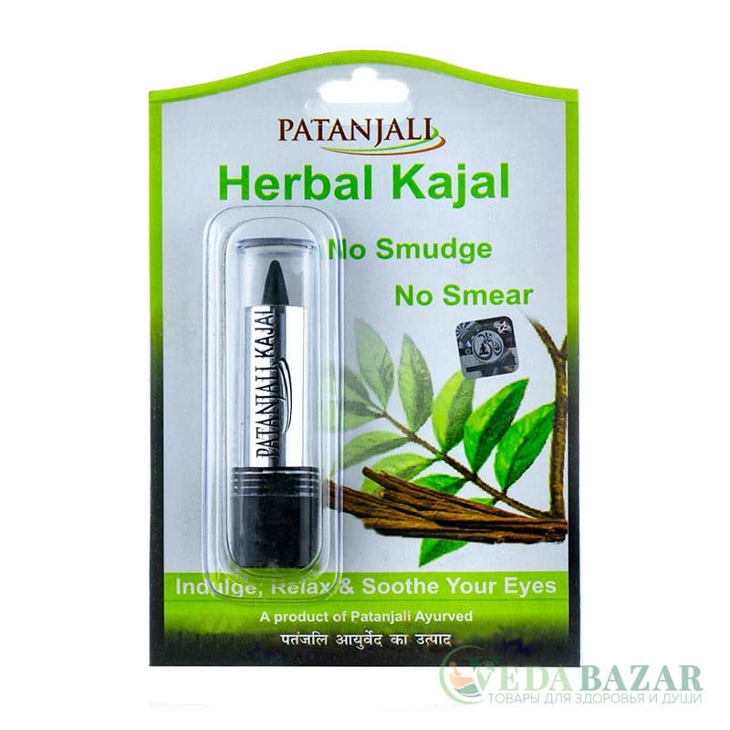 Подводка для глаз с лечебными травами Каджал (Herbal Kajal), 3 гр, Патанджали (Patanjali) фото