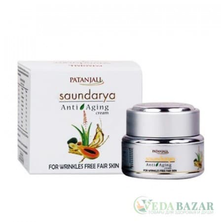 Крем для лица Саундарья (Saundarya Anti Aging Cream) омолаживающий, 15 гр, Патанджали (Patanjali) фото