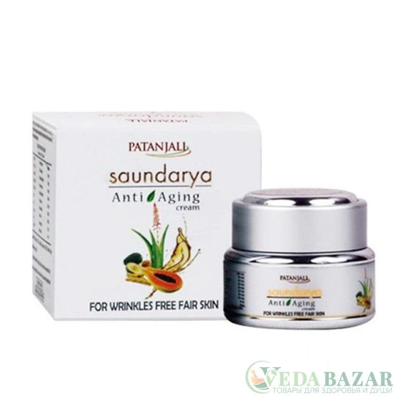 Крем для лица Саундарья (Saundarya Anti Aging Cream) омолаживающий, 15 гр, Патанджали (Patanjali) фото