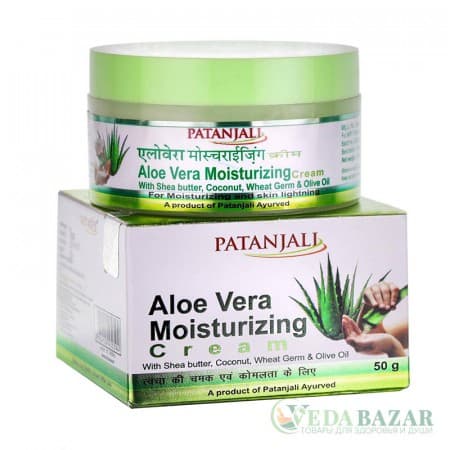 Крем для лица увлажняющий Алоэ Вера (Aloe Vera Moisturizer), 50 гр, Патанджали (Patanjali) фото