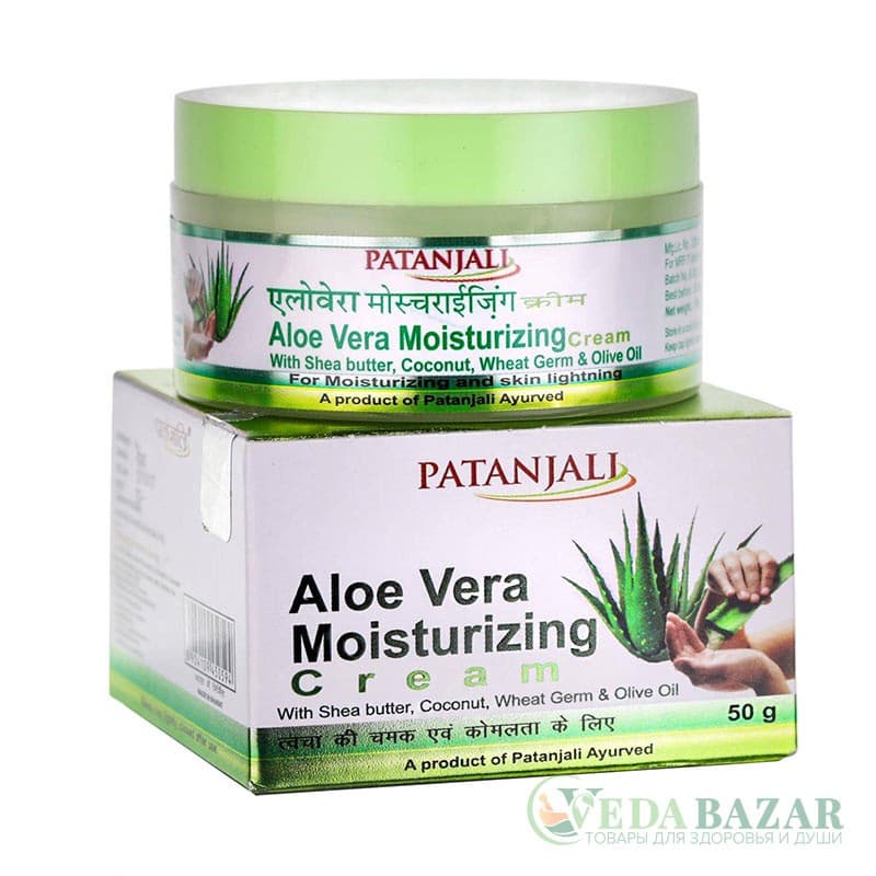 Крем для лица увлажняющий Алоэ Вера (Aloe Vera Moisturizer), 50 гр, Патанджали (Patanjali) фото