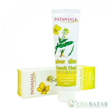 Крем для ног заживляющий (Crack Heal Cream) при трещинах на пятках, 50 гр, Патанджали (Patanjali) фото