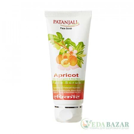 Cкраб для лица Абрикос (Apricot Face Scrub), 60 гр, Патанджали (Patanjali) фото