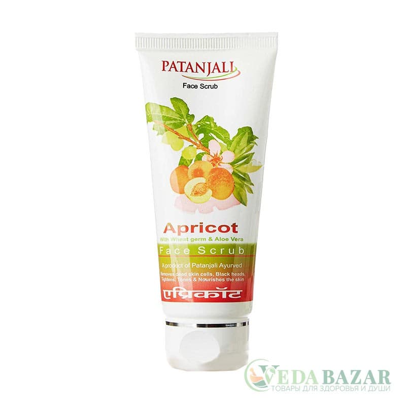 Cкраб для лица Абрикос (Apricot Face Scrub), 60 гр, Патанджали (Patanjali) фото