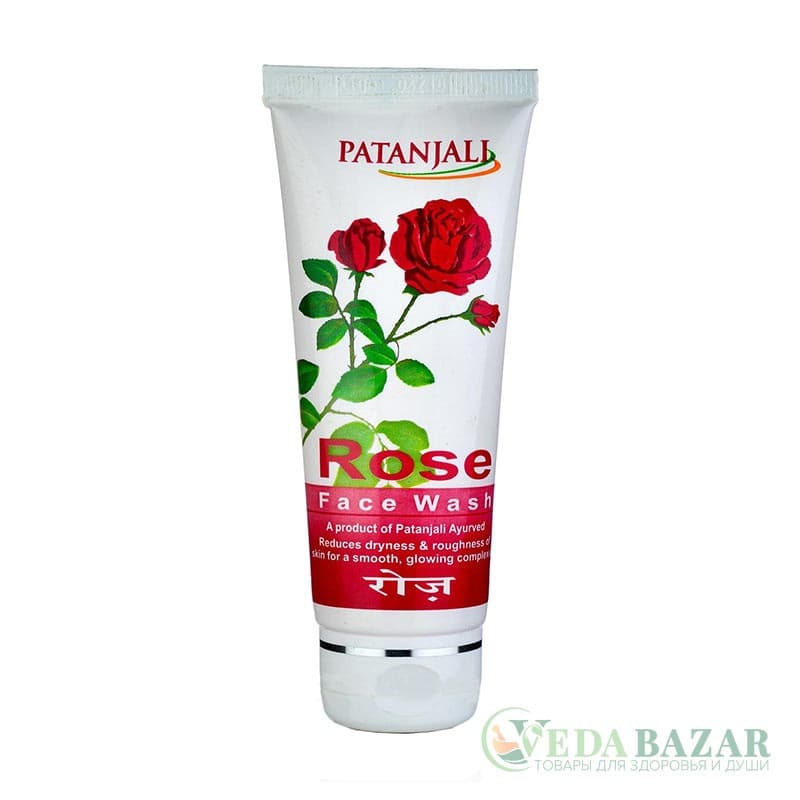 Гель для умывания лица Роза (Rose Face Wash) 60 гр, Патанджали (Patanjali) фото