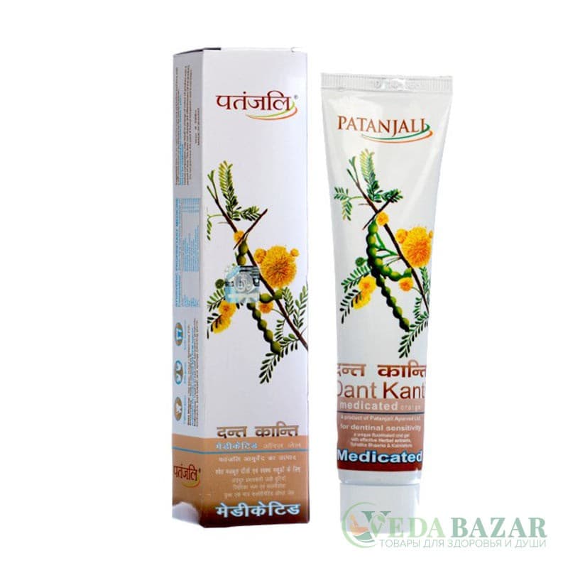 Зубная паста-гель для чувствительных зубов (Dant Kanti Medicated Oral Gel), 100 гр, Патанджали (Patanjali) фото