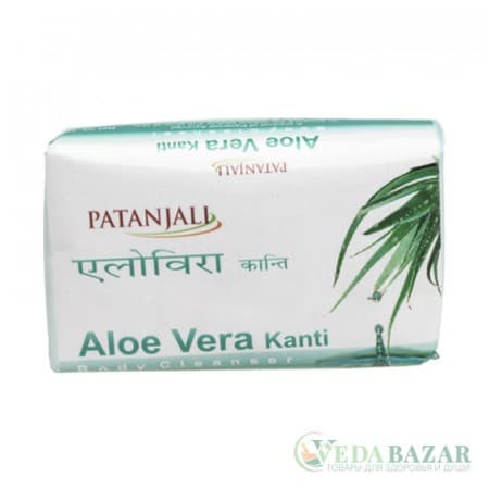 Мыло Алое Вера (Aloe Vera Kanti Body Cleanser), 75 гр, Патанджали (Patanjali) фото
