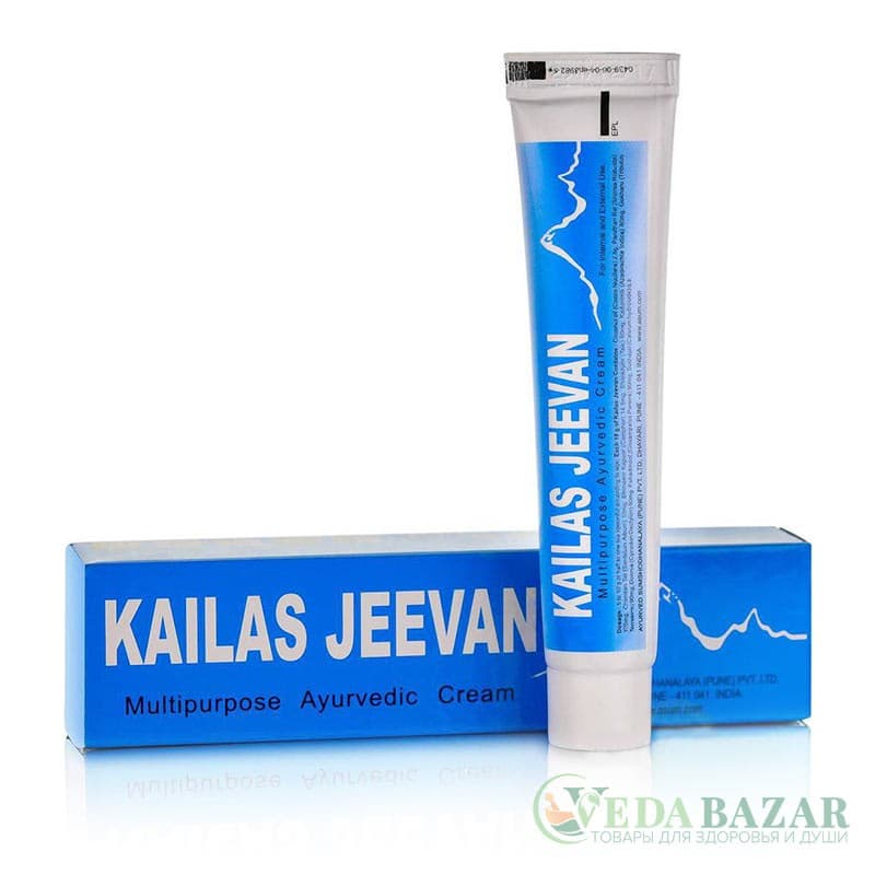 Аюрведический крем Кайлаш Дживан (Kailas Jeevan), 20 гр, Аюрведа Самшодханалая (Ayurved Sumshodhanalaya) фото