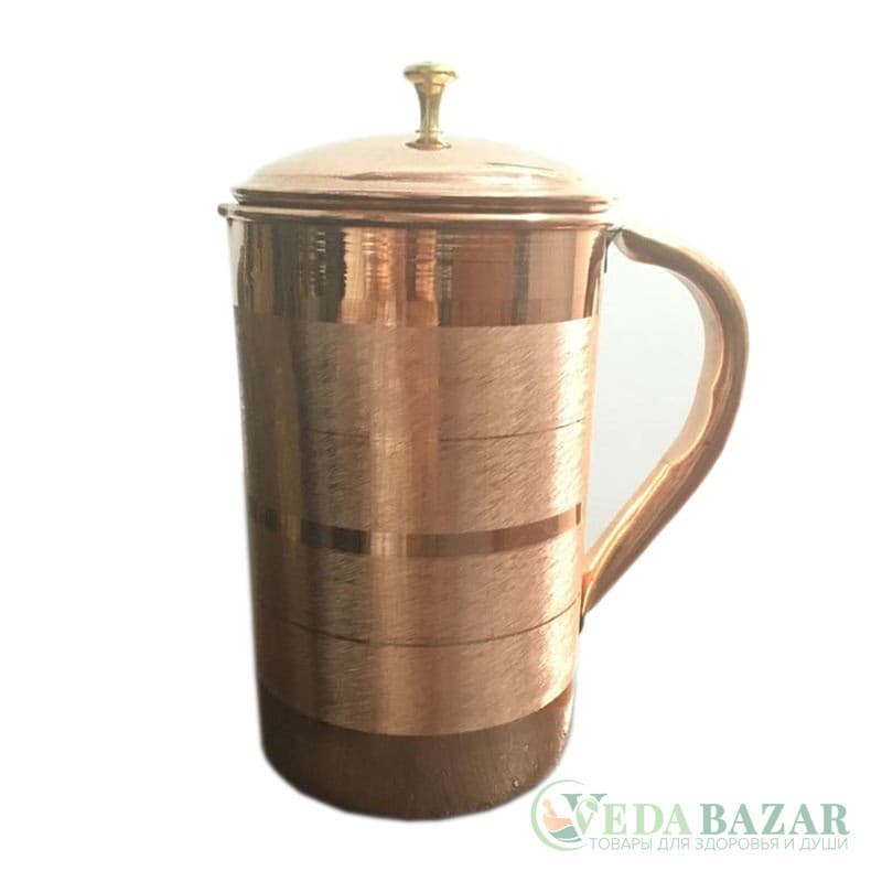 Медный кувшин для обеззараживания воды, 1500 мл, ВедаБазар фото