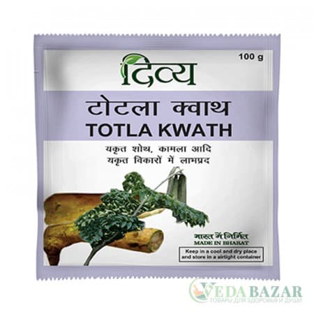 Аюрведический чай Тотла Кватх (Totla Kwath) при заболеваниях печени, 100 гр, Патанджали (Patanjali) фото