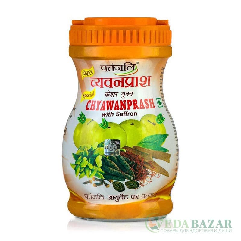 Чаванпраш с Шафраном (Chyawanprash with Saffron), 500 Гр, Патанджали (Patanjali) фото