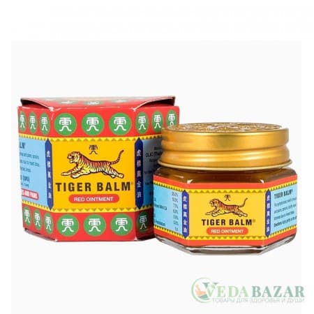 обезболивающая Мазь Тигровый Бальзам Красный (Tiger Balm Red Ointment), 9 Мл, Хавпар (Hawpar) фото