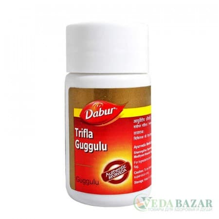 Трифала Гуггул (Triphala Guggulu), 80 таб, Дабур (Dabur) фото