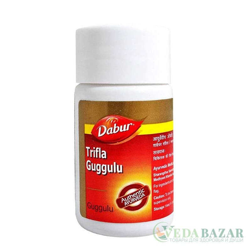 Трифала Гуггул (Triphala Guggulu), 80 таб, Дабур (Dabur) фото