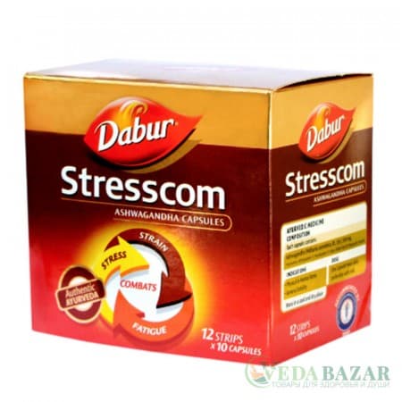 Препарпат от стресса Стресском (Stresscom), 120 кап, Дабур (Dabur) фото