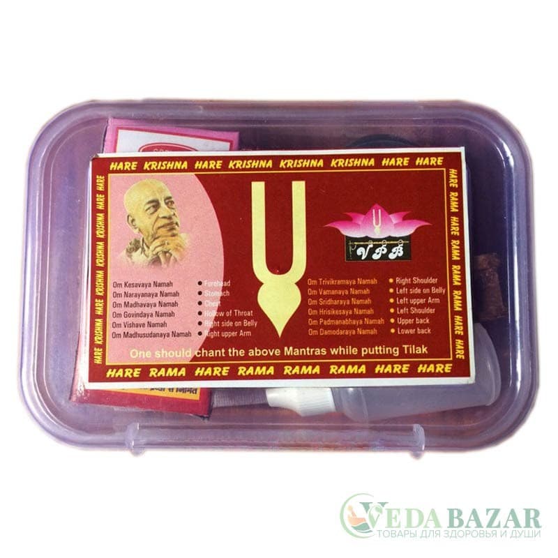 Набор для тилаки (Set for Tilak), 1 шт, ВедаБазар (VedaBazar) фото