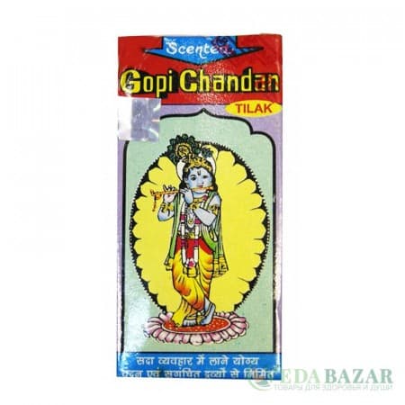 Глина для тилака Гопи Чандан (Gopi Chandan Tilak), 70 гр, С.Бавани Шанкар и сыновья (S.Bhawani Shankar & Sons) фото