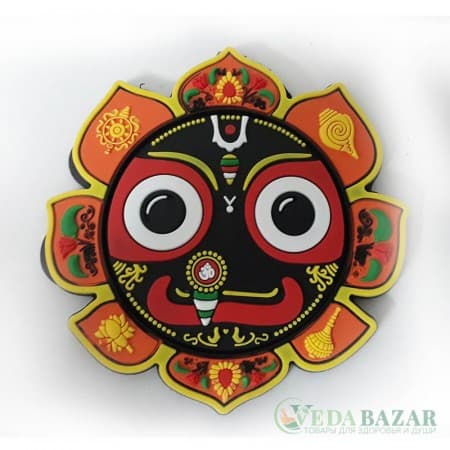 Магнит резиновый Джаганнат (Magnet Jagannath), 8 см, ВедаБазар (VedaBazar) фото