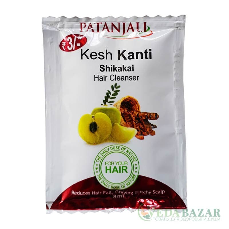 Шампунь Шикакай (Kesh Kanti Shikakai Shampoo), 8 мл, Патанджали (Patanjali) фото