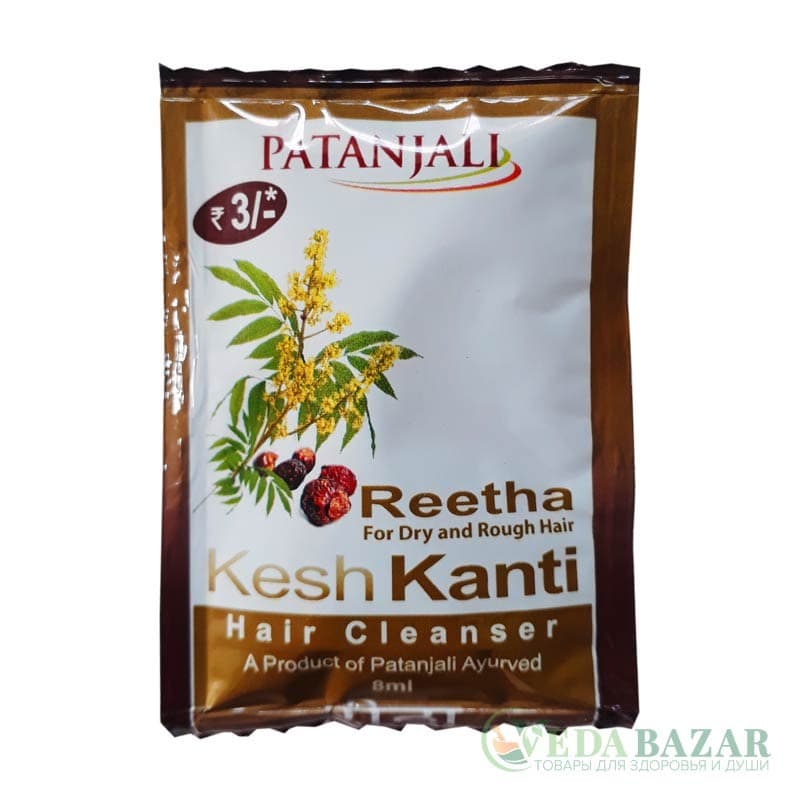 Шампунь Ритха (Kesh Kanti Reetha Shampoo), 8 мл, Патанджали (Patanjali) фото