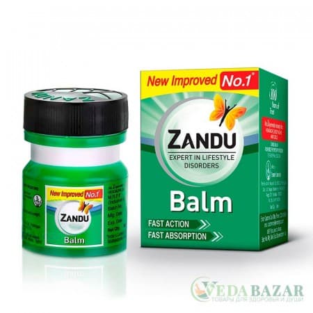 Бальзам обезболивающий и разогревающий (Zandu Balm), 8 мл, Занду (Zandu) фото