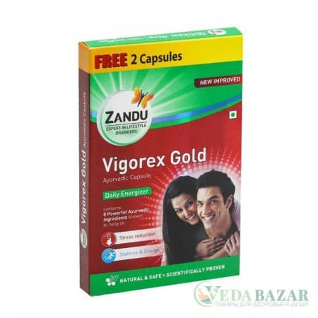 Вигорекс Голд (Vigorex Gold) аюрведический энерджайзер, 10 кап, Занду (Zandu) фото