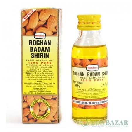 Миндальное масло Рогхан Бадам Ширин (Roghan Badam Shirin), 100 мл, Хамдард (Hamdard) фото