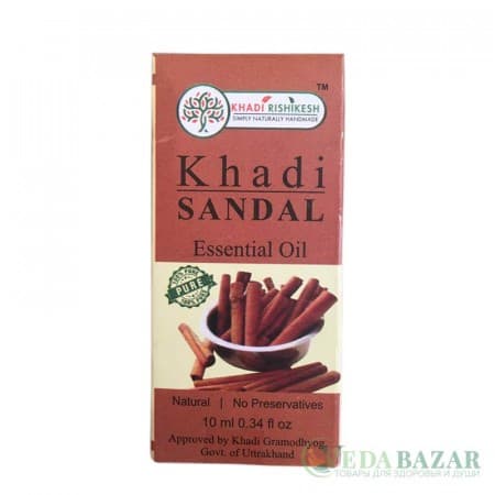 Эфирное масло Кхади Сандал (Khadi Sandal), 10 мл, Кхади Ришикеш (Khadi Rishikesh)