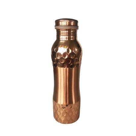 МЕДНАЯ БУТЫЛКА ДЛЯ ВОДЫ ФИГУРНАЯ, РЕЗНАЯ, 900 МЛ, ВЕДАБАЗАР фото