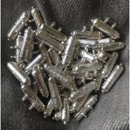 Кавача серебряная Нрисимха Дева инсталлированная (Silver Kavacha Nrisimha Deva), 2.5 см, Индия