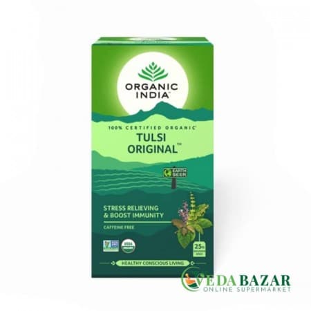 Туласи Оригинал в пакетиках (TULSI ORIGINAL), 25 шт, Органик Индия, (ORGANIC INDIA) фото