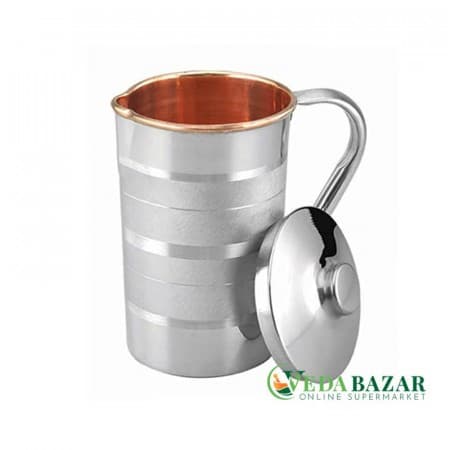 Кувшин для воды из меди Титокс сталь (Titox Luxury Steel Copper Water Jug), 1500 мл фото