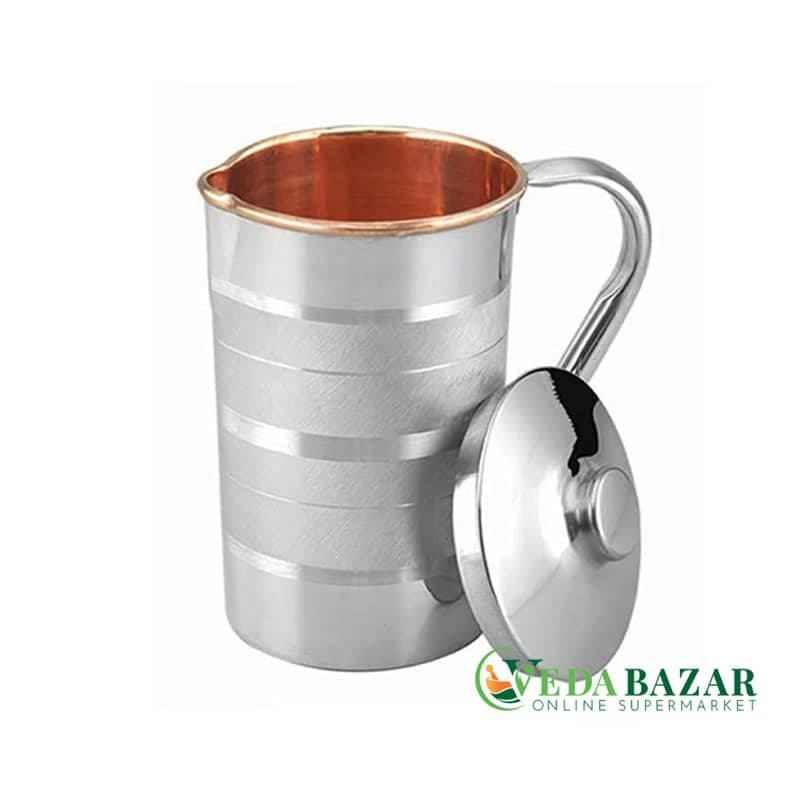 Кувшин для воды из меди Титокс сталь (Titox Luxury Steel Copper Water Jug), 1500 мл фото
