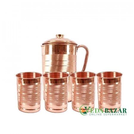 Кувшин коричневый KSJ  из чистой меди (Brown Color Pure Copper Jug ), 1500 мл фото