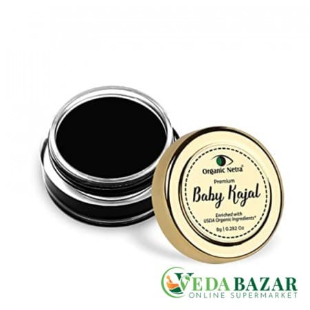 Органический детский каджал (Organic Netra® Baby Kajal - 100% Natural), 8гр, Мантра Органикс (Mantra Organics) фото